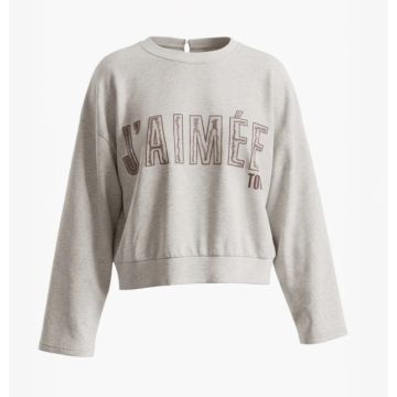 Aimee The Label Elan HS sweater with embroidery Brown