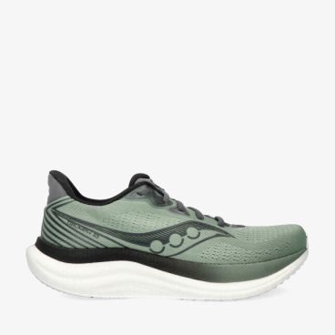 Blauwe Saucony Triumph S21023 228 hardloopschoen met ademend mesh bovenwerk zwarte details en dikke witte zool