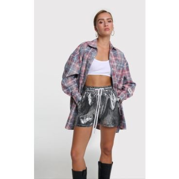 ALIX The Label silver crinkle shorts 2603157558 850