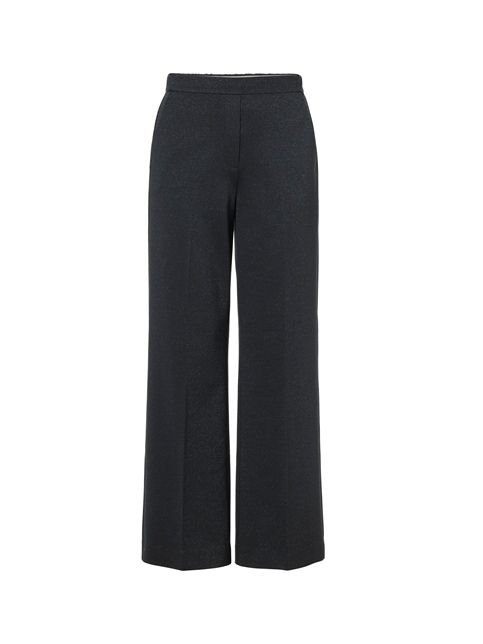 Zwarte Beaumont pantalon BC55172253 1950 met wijde pijpen en nette tailleband