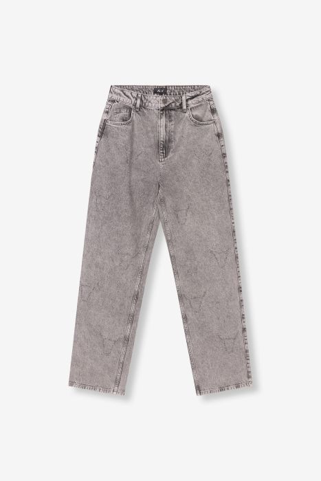 Grijze jeans van ALIX The Label model 2507105178 918 met rechte pijpen vijf zakken en subtiele wassing met vaag patroon