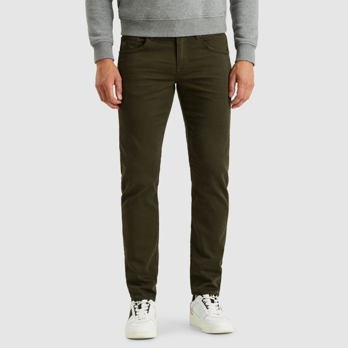 Groene PME Legend broek PTR2508604 6448 maat 34 slanke pasvorm 5-pocket ontwerp effen en clean