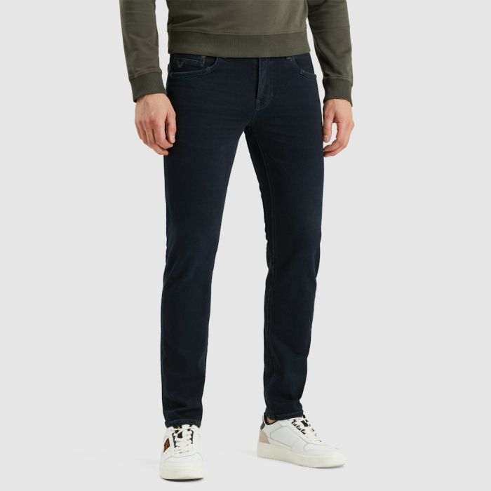 Donkerblauwe jeans van PME Legend model PTR140 in maat 32 slim fit met subtiele wassing en smalle pijpen