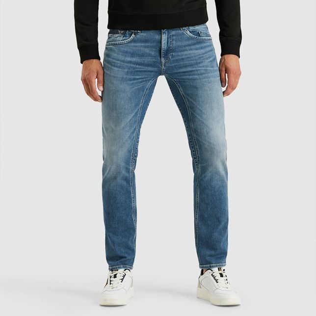 Blauwe PME Legend PTR180 ufb jeans maat 36 met lichte wassing en rechte slanke pasvorm