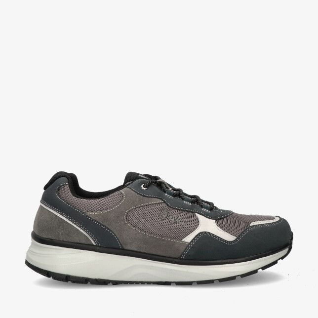 Blauwe Joya TONY I J7563A sneaker in leren combinatie met grijze panelen witte accenten mesh details en dikke lichte zool