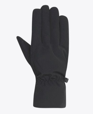 Zwarte Jack Wolfskin Highloft-handschoen A63075 6000 met gladde buitenkant elastische pols clip en lange manchet