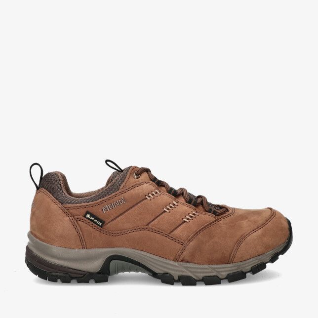 Bruine Meindl Philadelphia 5208 10 lage wandelschoen in nubuck met GORE-TEX label en stevige profielzool