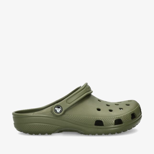 Groene Crocs Classic 10001 309 klomp van synthetisch materiaal met ventilatiegaten hielband en profielzool