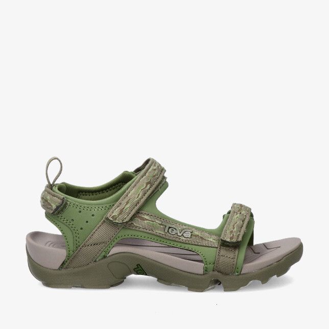 Groene Teva K Tanza 1093489C HYD sandaal van synthetisch materiaal met open teen klittenband en robuuste profielzool