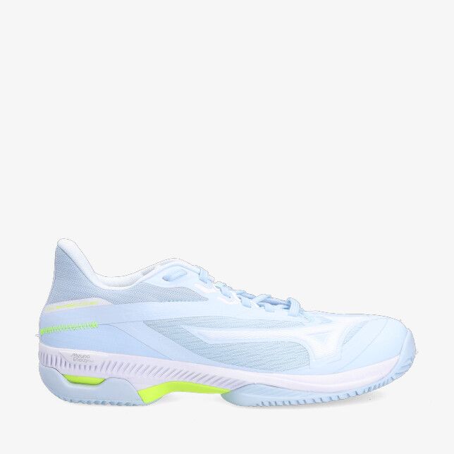 Blauwe Mizuno WAVE EXCEED COURT 61GC2521 20 sneaker met mesh bovenwerk lage pasvorm en lime accenten