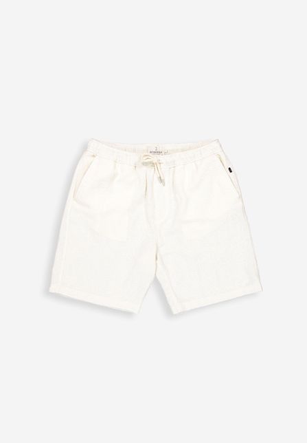 Witte Butcher of Blue Alex Embro short M2611051 112 met elastische taille trekkoord steekzakken en badstoflook