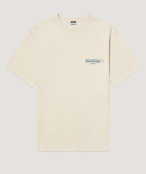 Beige Kultivate T-shirt TS Comfy Owl met kleine borstprint ronde hals korte mouwen model 2601010205 221