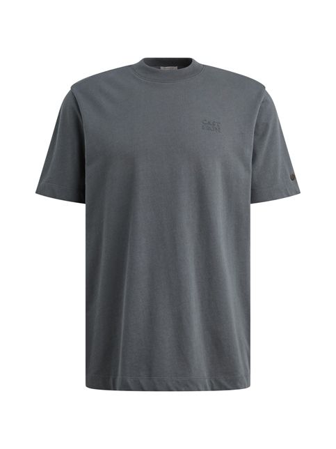 Blauw Cast Iron T-shirt model CTSS2605587 9117 met ronde hals korte mouwen relaxte pasvorm en subtiel borstlogo