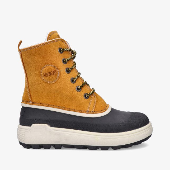 Okerkleurige Olang OL Calgary OC 890 veterboot met suède schacht rubberen neus en grove profielzool