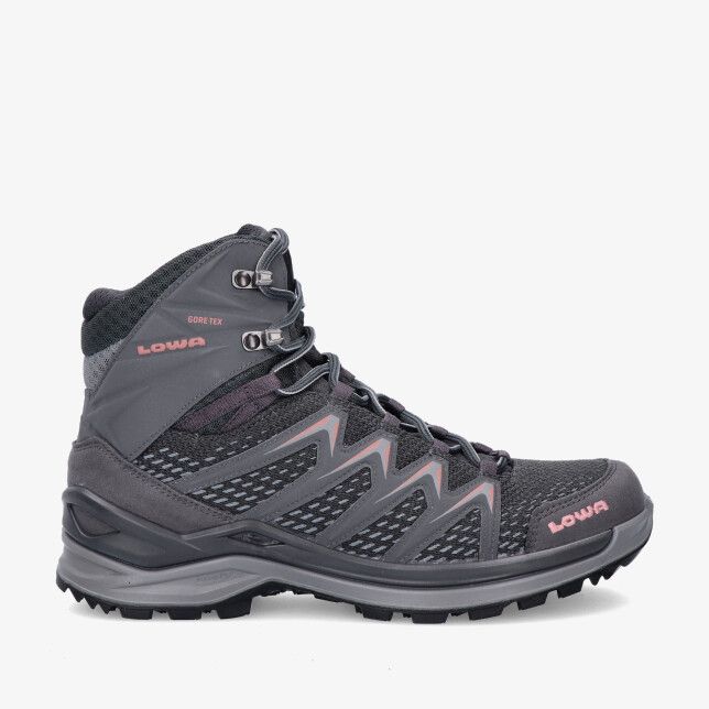 Grijze Lowa RENEGADE PRO GT LM321703 9707 wandelschoen halfhoog met ademend mesh Gore Tex stevige profielzool en haakjes