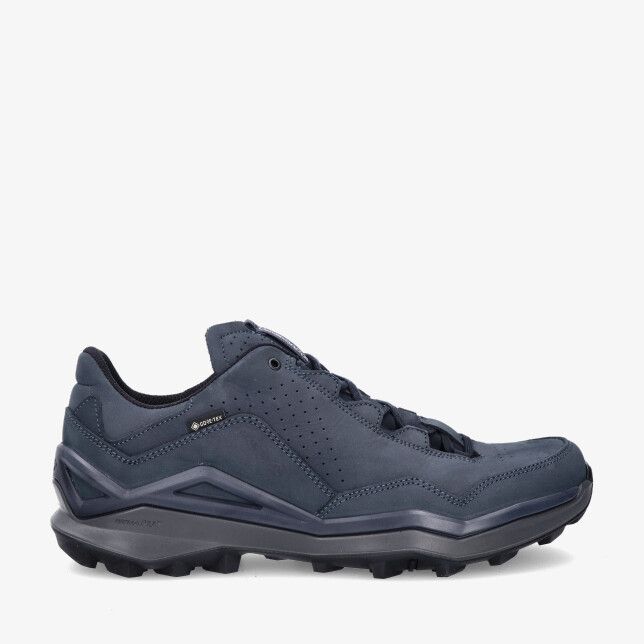 Blauwe Lowa Maddox Pro LT G LM311527 6930 in nubuck met lage pasvorm perforaties Gore‑Tex label en grove profielzool