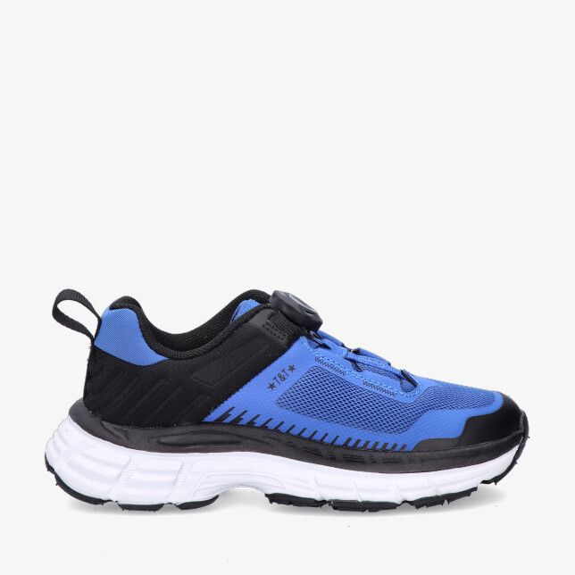 Blauwe Track Style RYAN RALLY 326390 323 sneaker in leren combi met mesh zwarte details draaisluiting en dikke witte zool