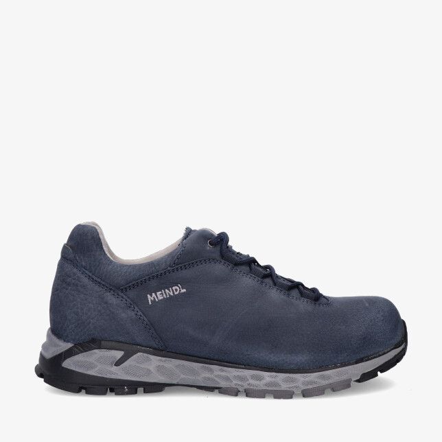Blauwe Meindl Mollino Lady 5676 49 wandelschoen van nubuck met lage pasvorm veters en grijze profielzool