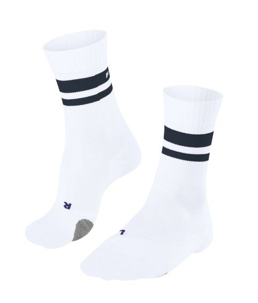 Witte Falke TK2 Explore Cool M 16138 2006 sokken met ribboord twee donkerblauwe strepen grijs teenstuk en L R markering