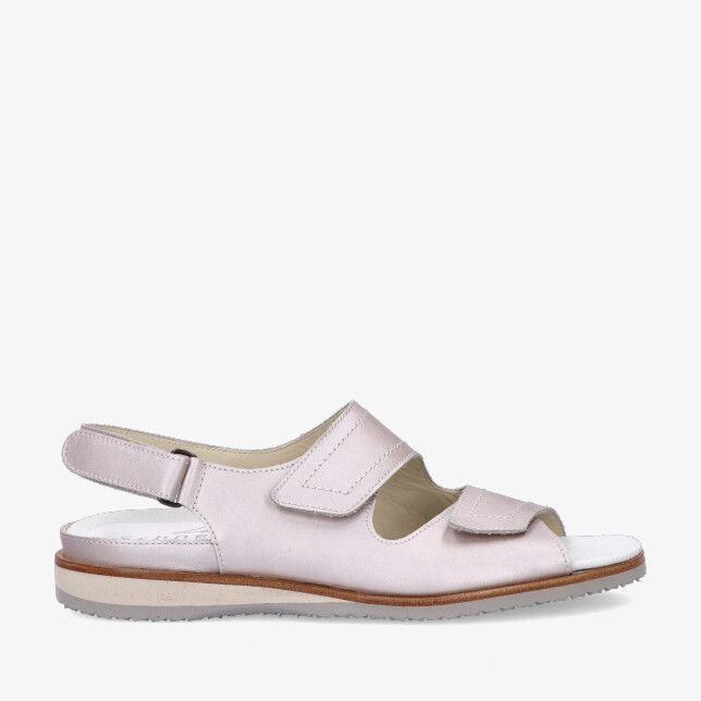 Schneider 590 515 20416 ecru nubucksandaal met open teen twee klittenbandsluitingen en verstelbare slingback