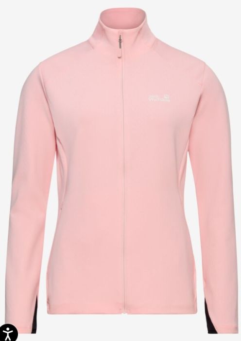 Roze Jack Wolfskin ASTROTRAIL FZ W A65848 H0110 jack van glad textiel met hoge kraag en doorlopende rits