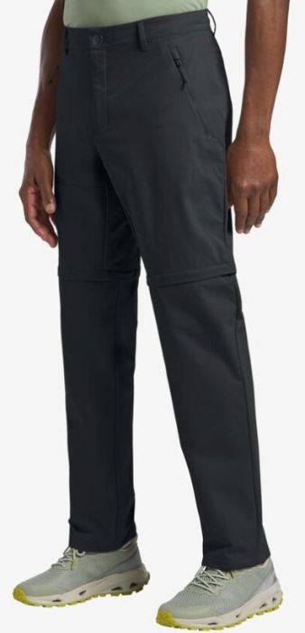 Grijze Jack Wolfskin Pico Trail Zip Off Pants M van textiel A63905 6350 met afritsbare pijpen recht model ritszakken