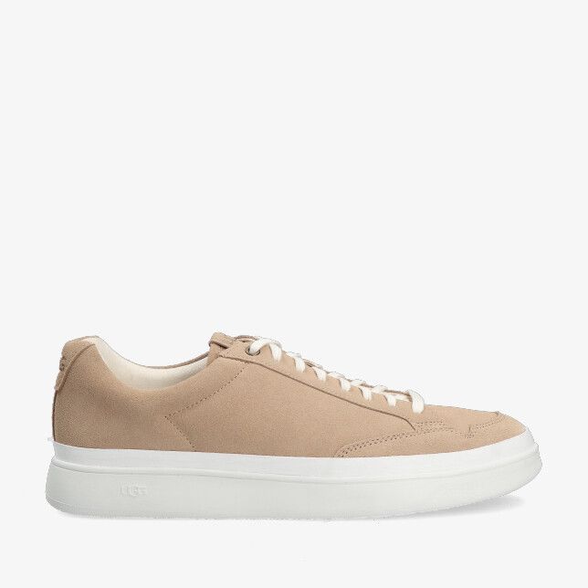 Beige suède UGG South Bay M 1154150 MDSD sneaker met witte veters en dikke witte zool