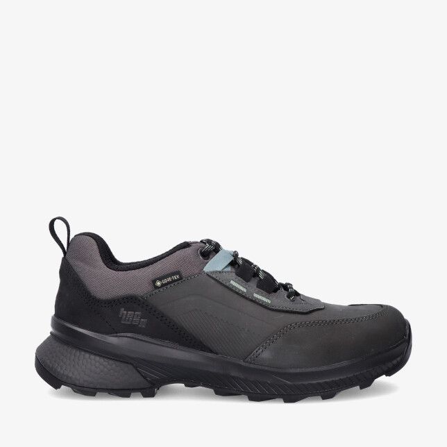 Zwarte Hanwag Fortavo Low SF Extra Lady GTX H204801 064012 in gevet leer lage wandelschoen met robuuste gripzool
