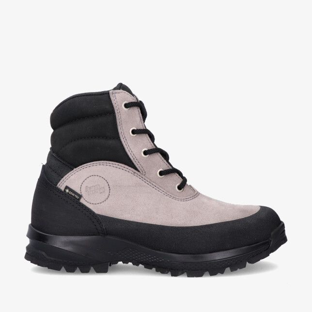 Zwart grijze Hanwag Anvik II Lady GTX H600701 105012 wandelschoen in nubuck met gevoerde schacht rubberneus en profielzool